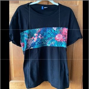 Black shirt with Flowers